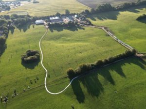 Luftbild Agroforstsystem bei Rieckens Landmilch